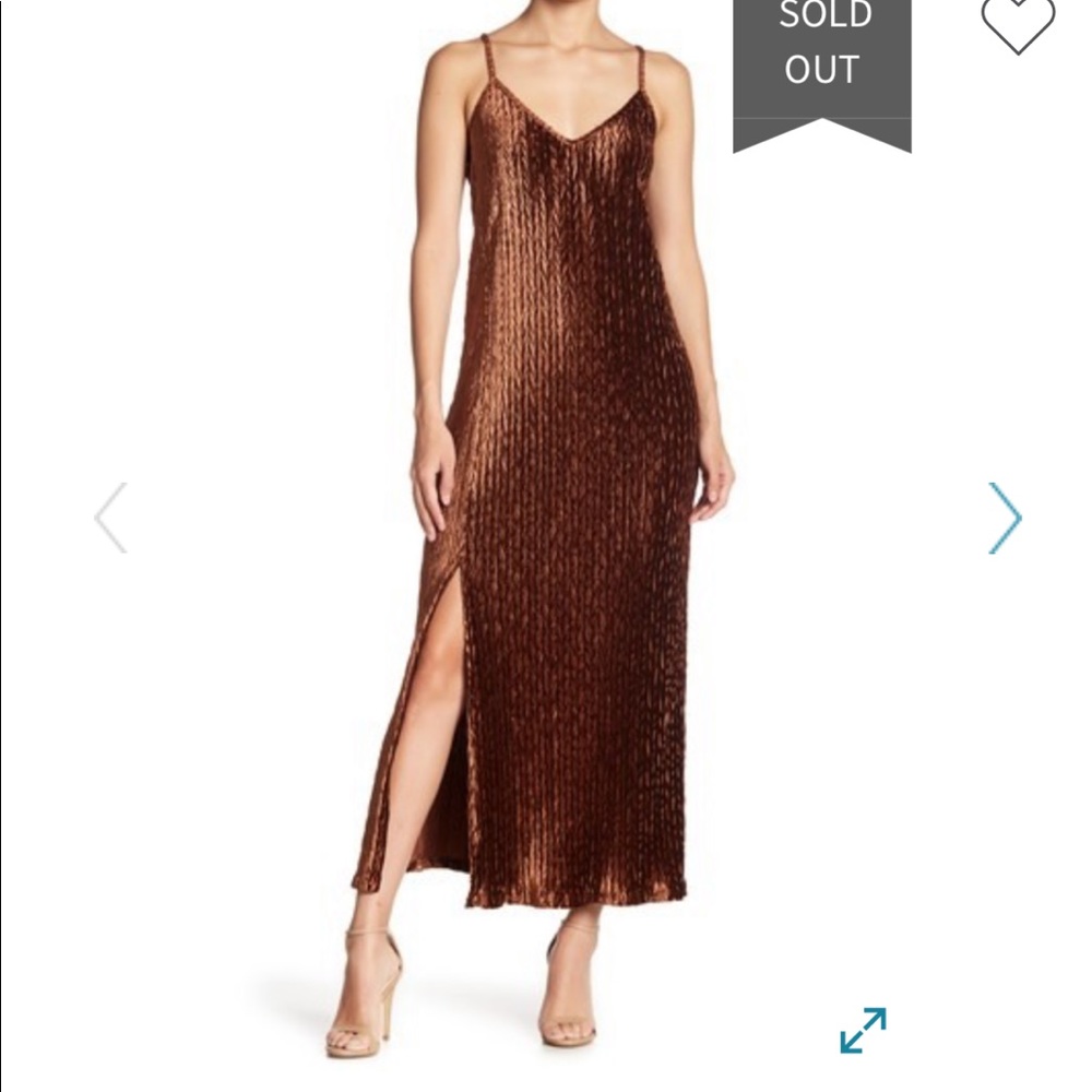 Moon River Velvet Maxi Dress